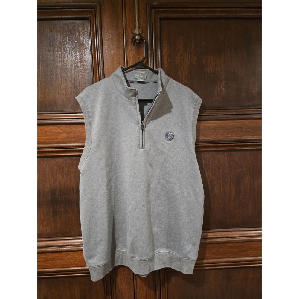 KGA FENNEC Grey Sleeveless Quarter-Zip Vest XL